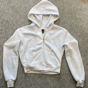 White Wild Fable Zip Up Hoodie- size medium